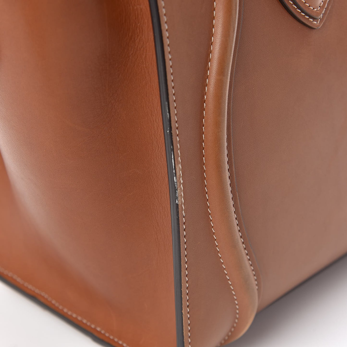 Natural Calfskin Micro Luggage Tan