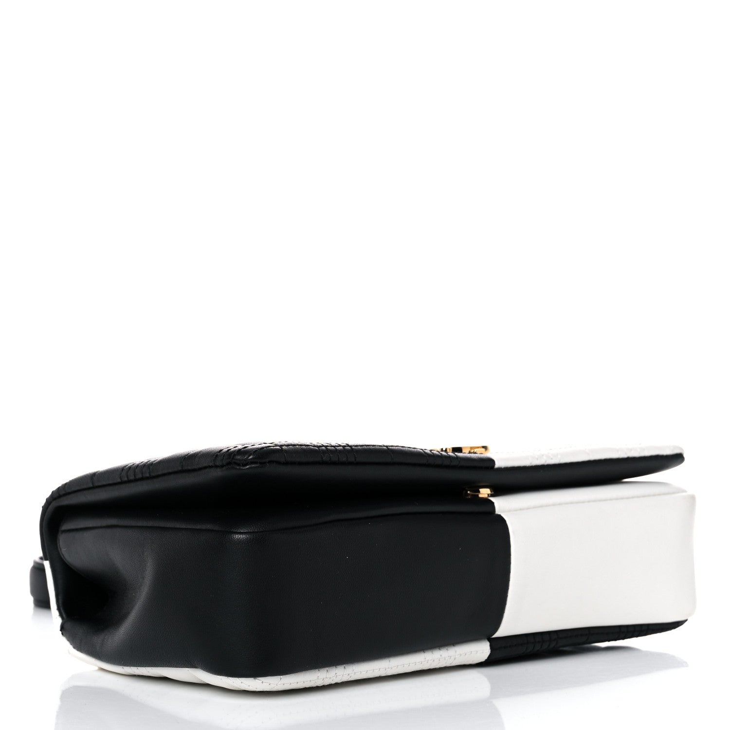 Burberry Lambskin Quilted Small Lola Bag White Black 4 of 13