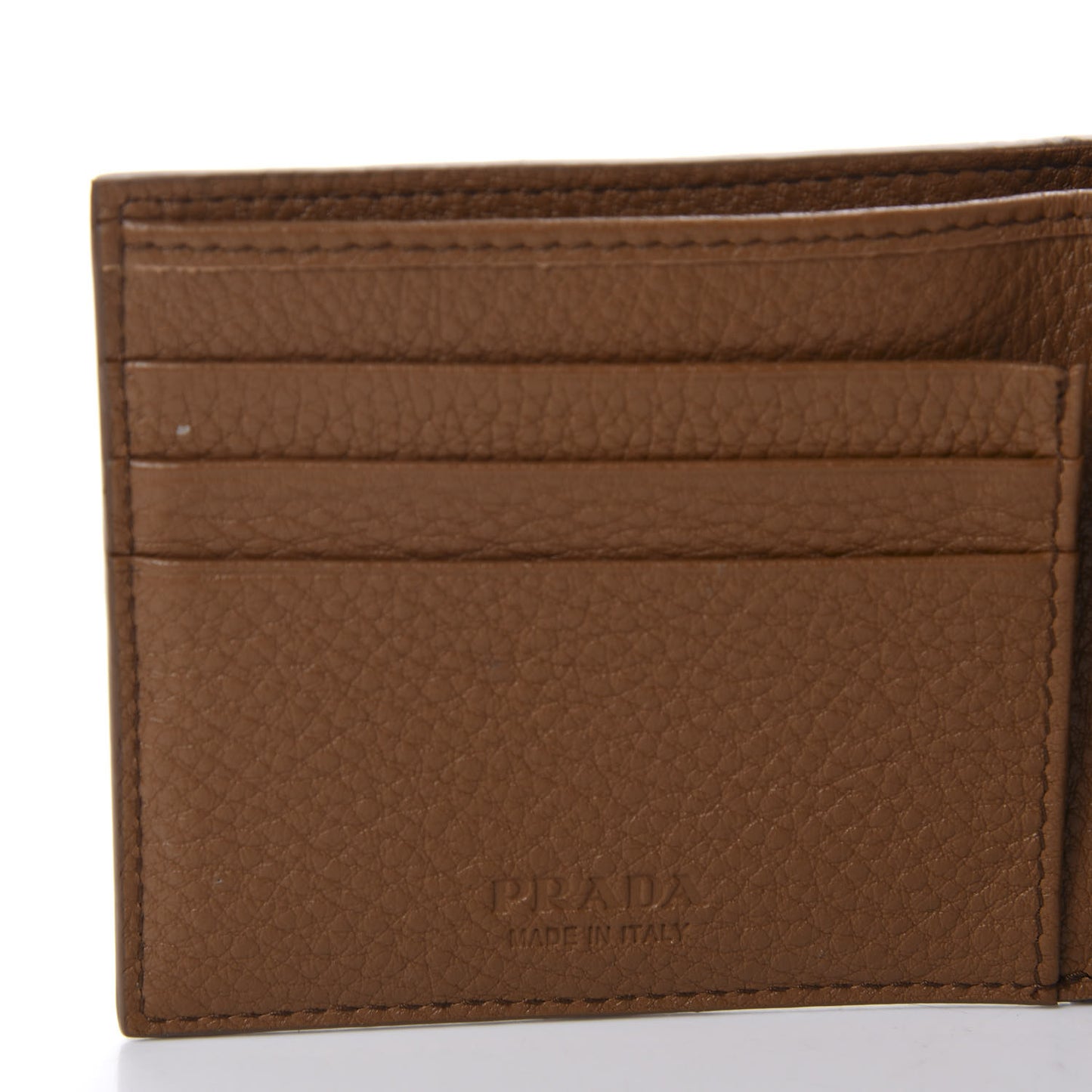 Vitello Grain Bi-Fold Wallet Cannella
