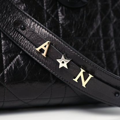 Christian Dior Crinkled Calfskin Macrocannage Medium My ABCDior Lady D-Sire Black 10 of 10