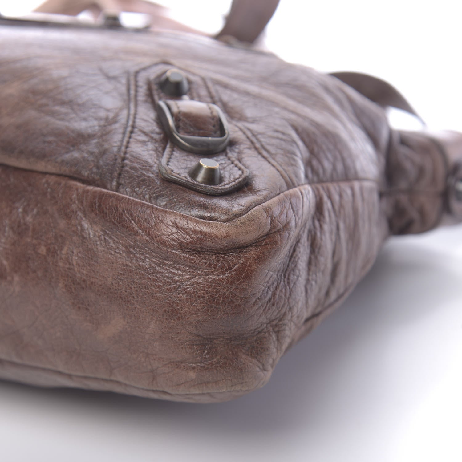 Balenciaga Agneau Classic Hardware Town Castagna 10 of 14