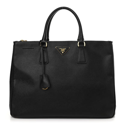 Prada Saffiano Large Galleria Double Zip Tote Black 1 of 10