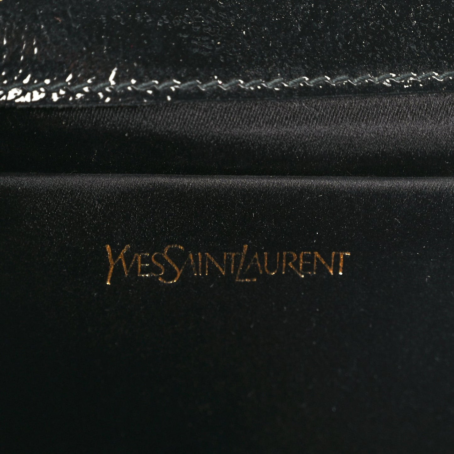 Textured Patent Monogram Large Belle De Jour Clutch Black