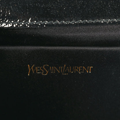 Saint Laurent Textured Patent Monogram Large Belle De Jour Clutch Black 6 of 7