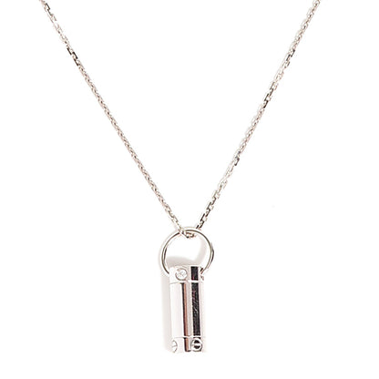 Cartier 18K White Gold Diamond Screwdriver Pendant Necklace 1 of 10