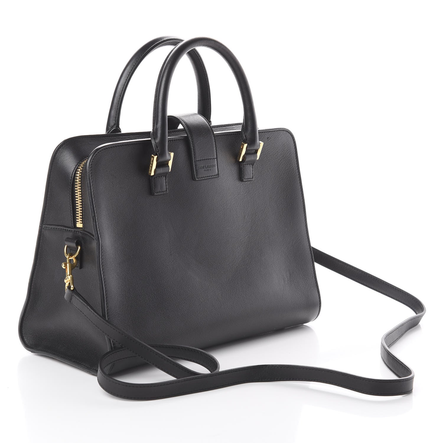 Saint Laurent Smooth Calfskin Small Monogram Cabas Black 2 of 7