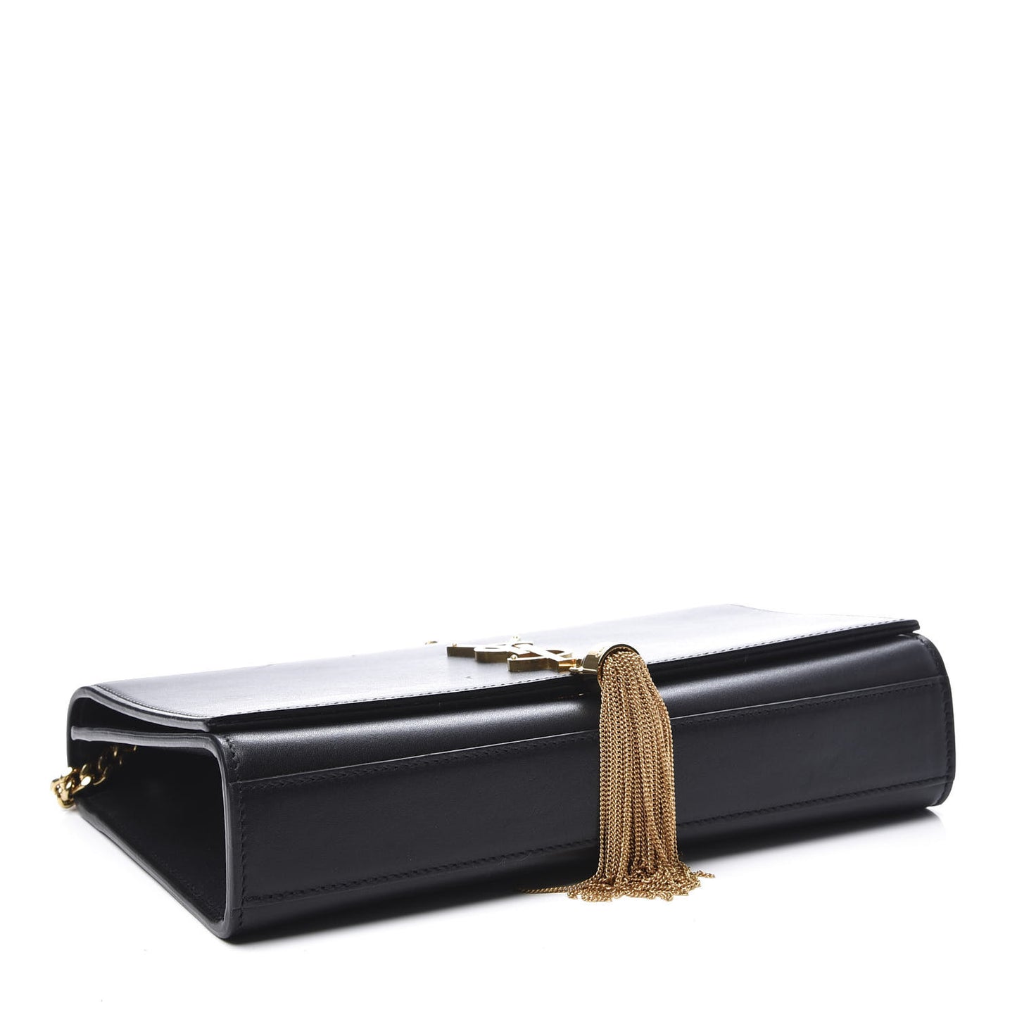 Smooth Calfskin Medium Classic Monogram Kate Tassel Satchel Black