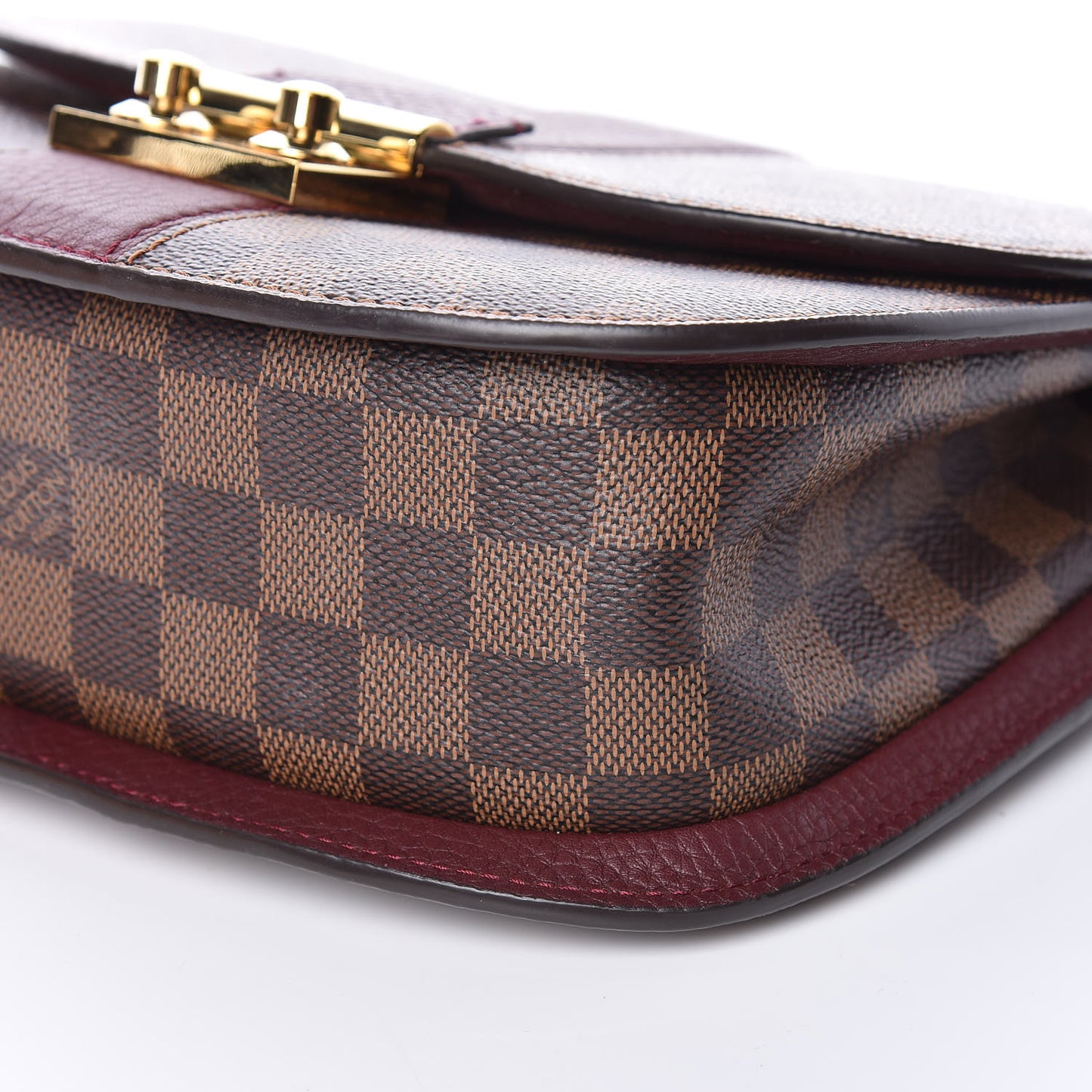 Damier Ebene Cuir Taurillon Wight Bordeaux