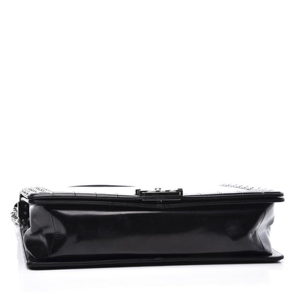 Chanel Glazed Calfskin Large Boy Flap Black 3 of 12