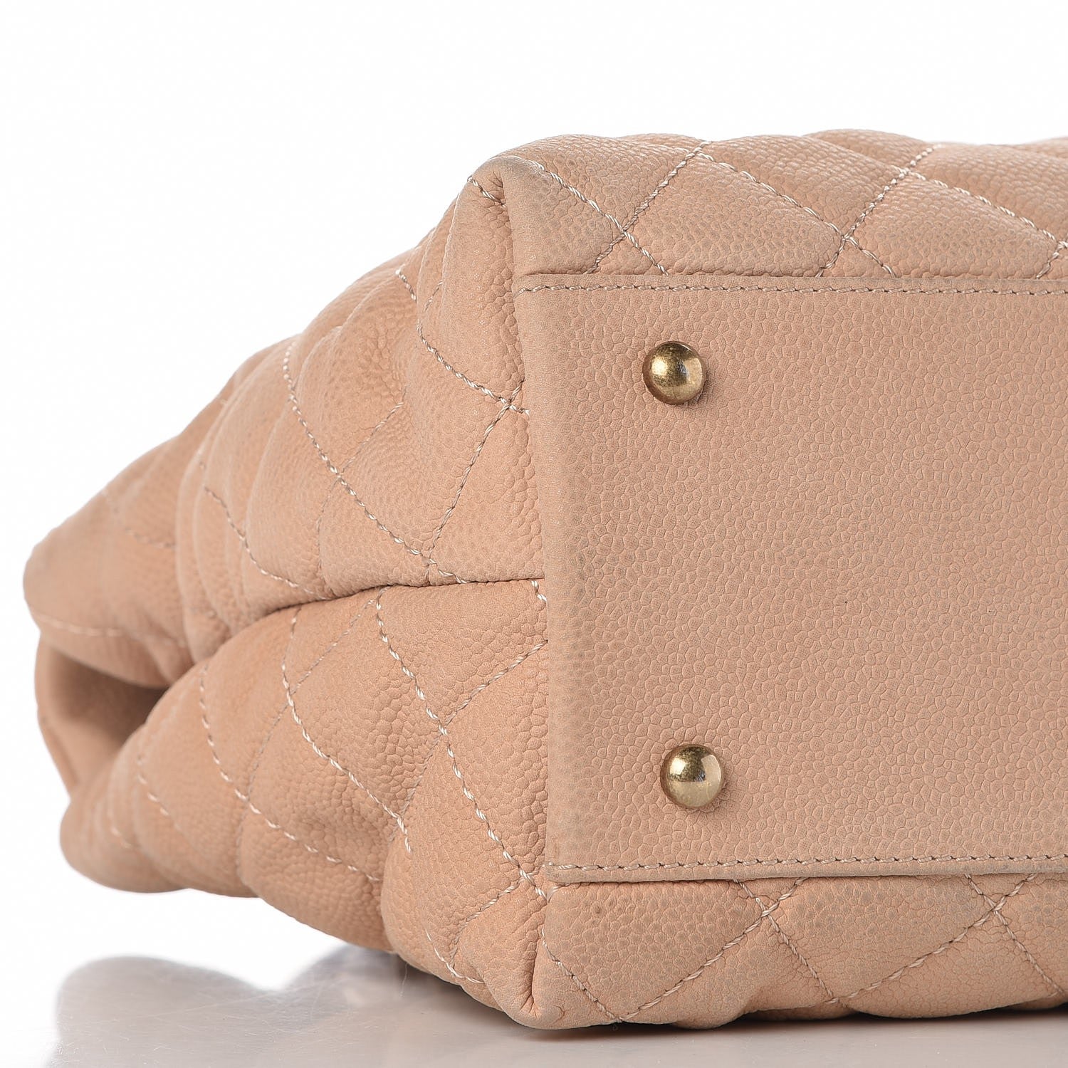 Chanel Iridescent Caviar Chic Quilt Tote Beige 9 of 10