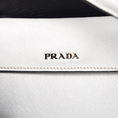 Prada City Calf Large Double Bag Talco 6 of 9
