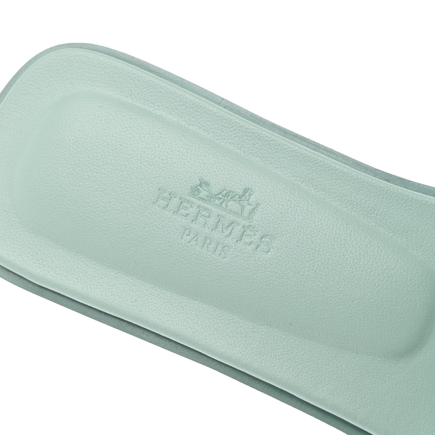 Hermes Epsom Oran Sandals 38.5 Vert Embrun 7 of 9