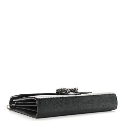Gucci Calfskin Mini Dionysus Chain Wallet Black 4 of 10