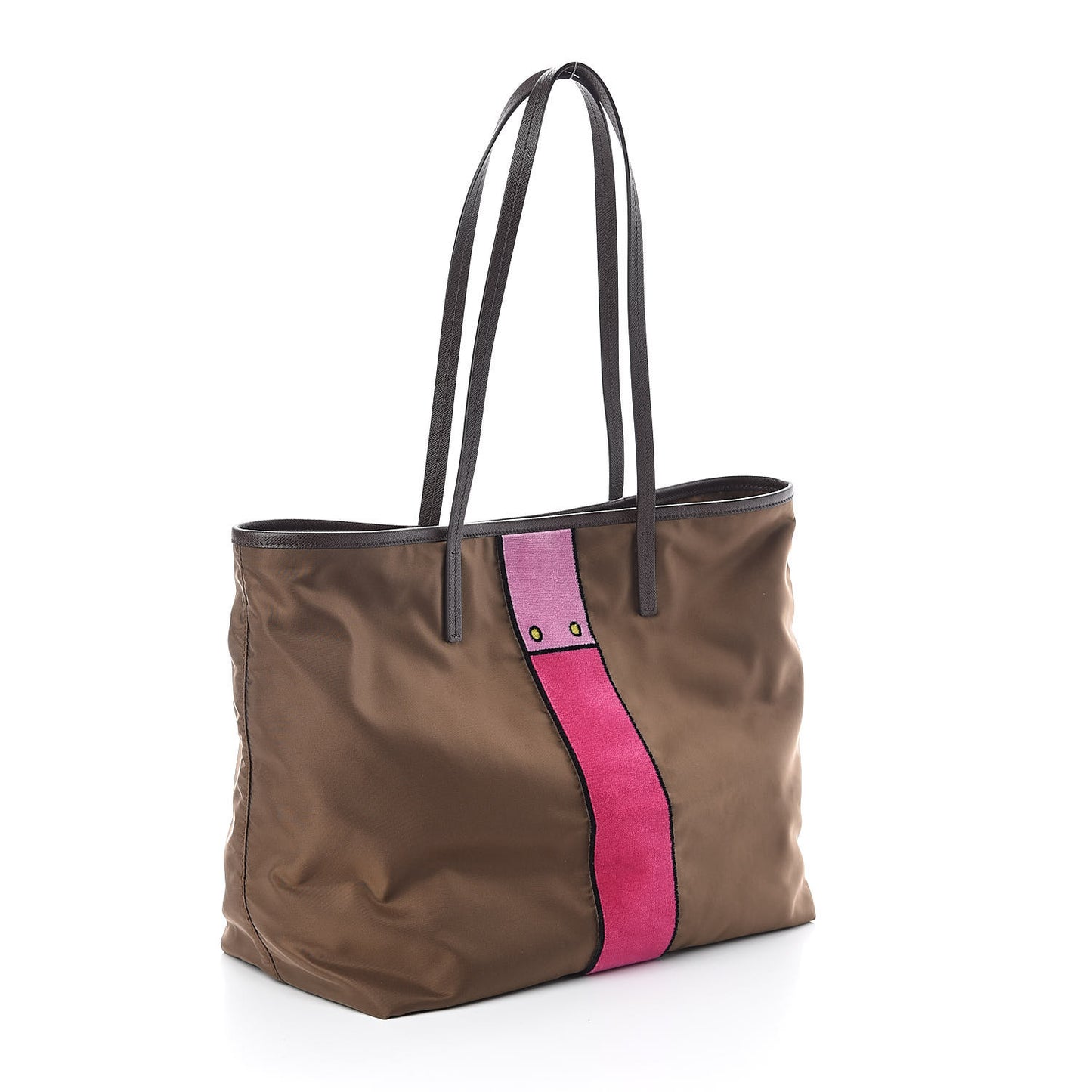 Nylon Ricamo Cahier Tote Rovere