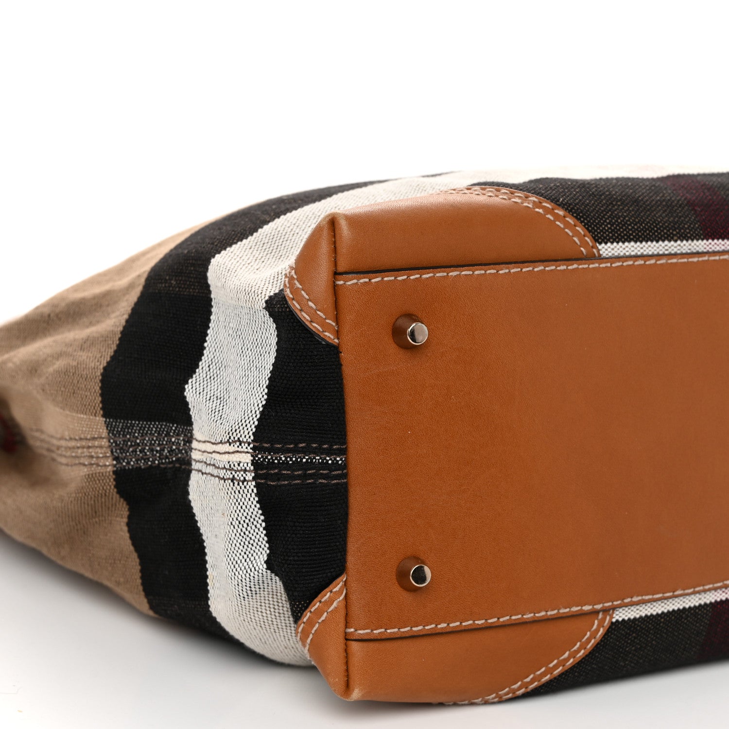 Burberry Canvas Mega Check Medium Maidstone Saddle Brown 10 of 12