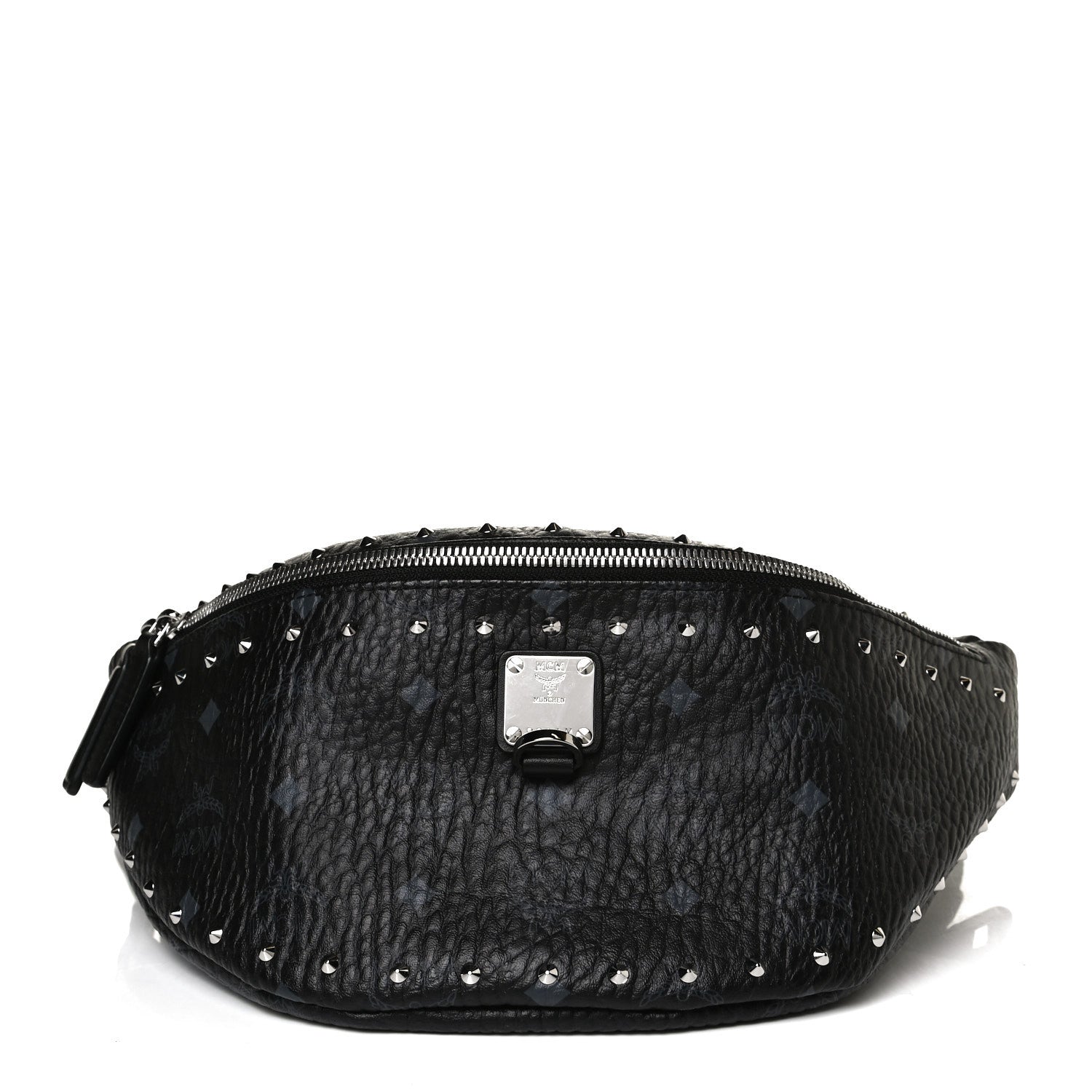 MCM Visetos Studded Belt Bag Black 1 of 11