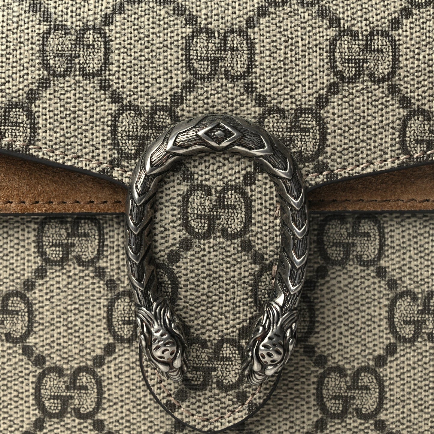 GG Supreme Monogram Super Mini Dionysus Shoulder Bag Taupe