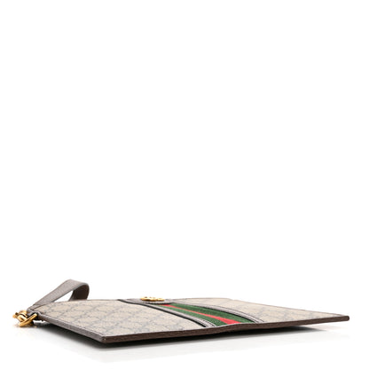 Gucci GG Supreme Monogram Web Ophidia Wristlet Pouch Brown 4 of 10