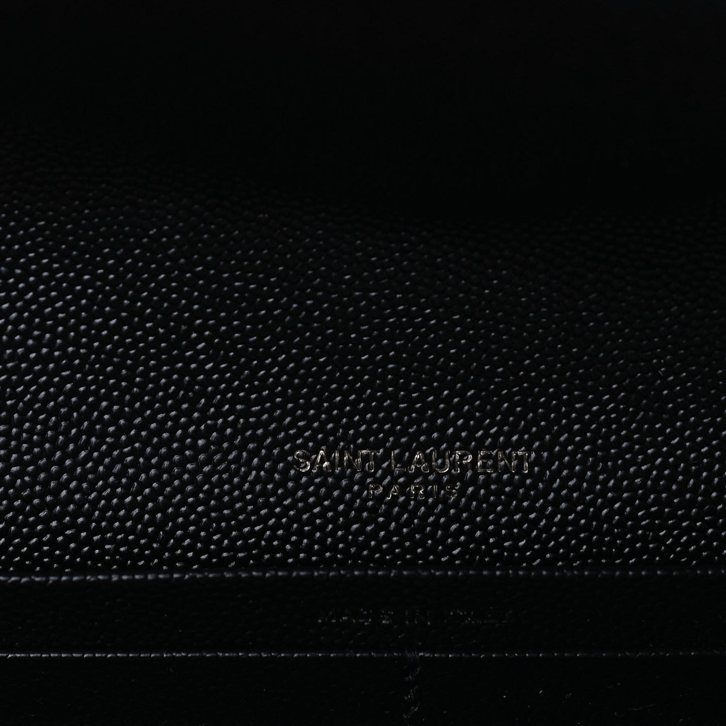 Grain De Poudre Matelasse Chevron Monogram Flap Wallet Black