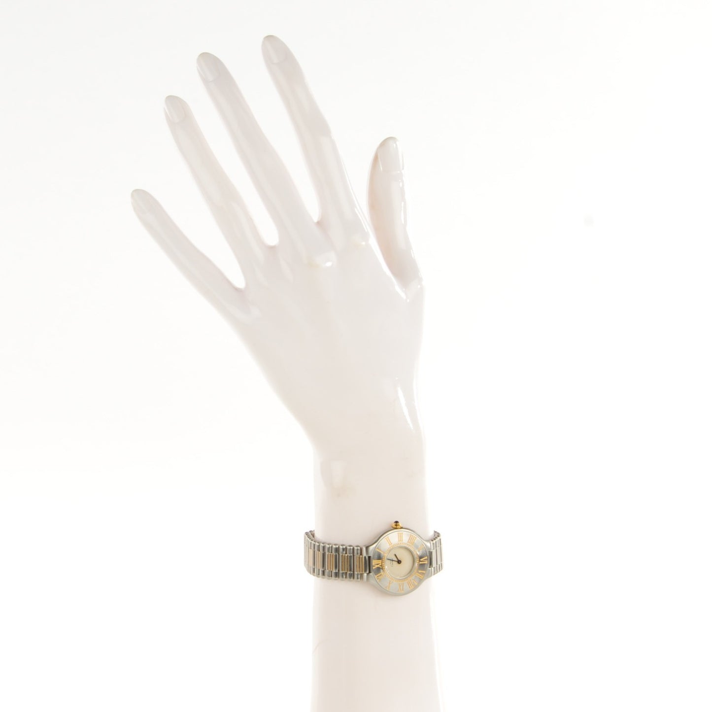 Stainless Steel 18K Yellow Gold 28mm Must De 21 Quartz Watch