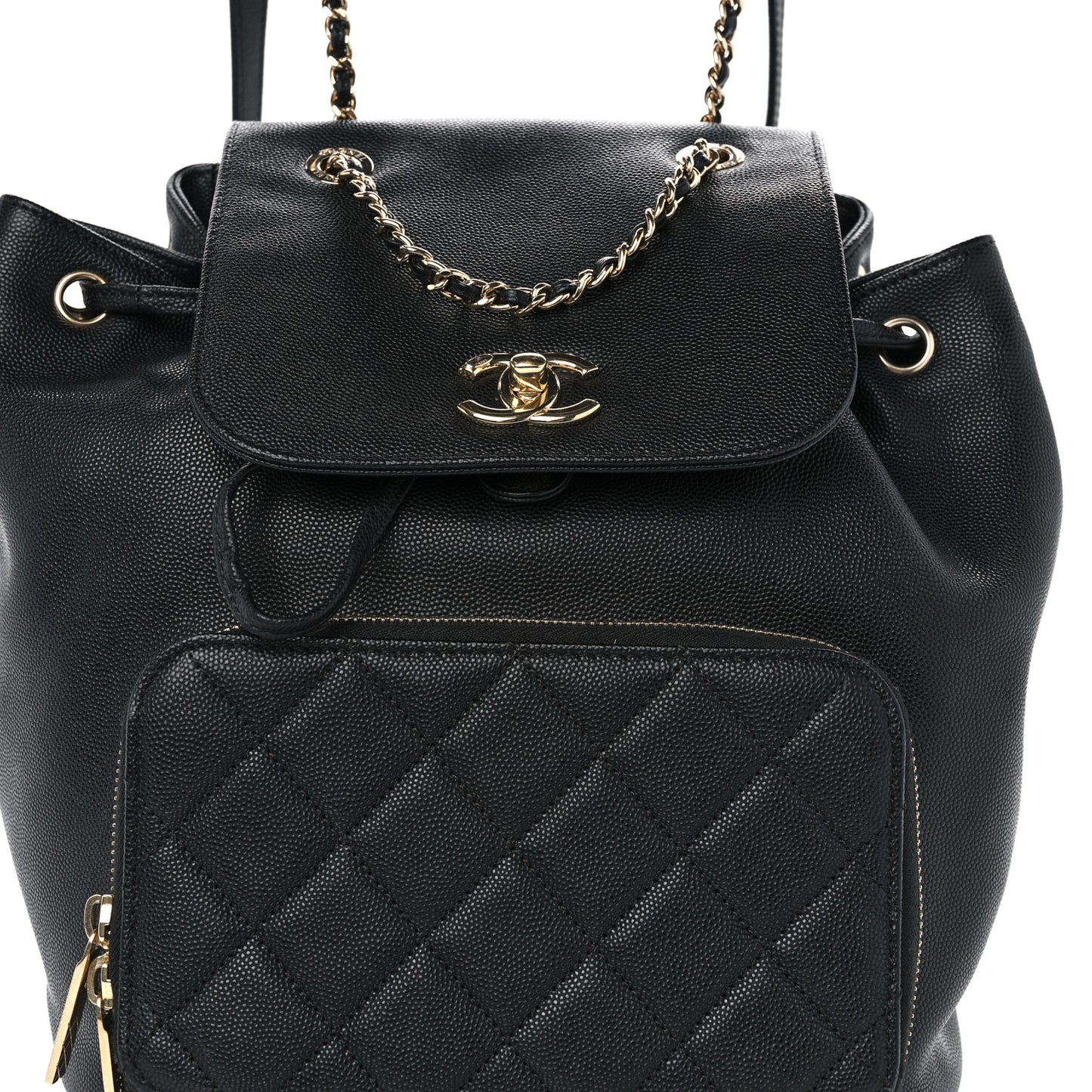 Caviar Quilted Business Affinity Backpack Black