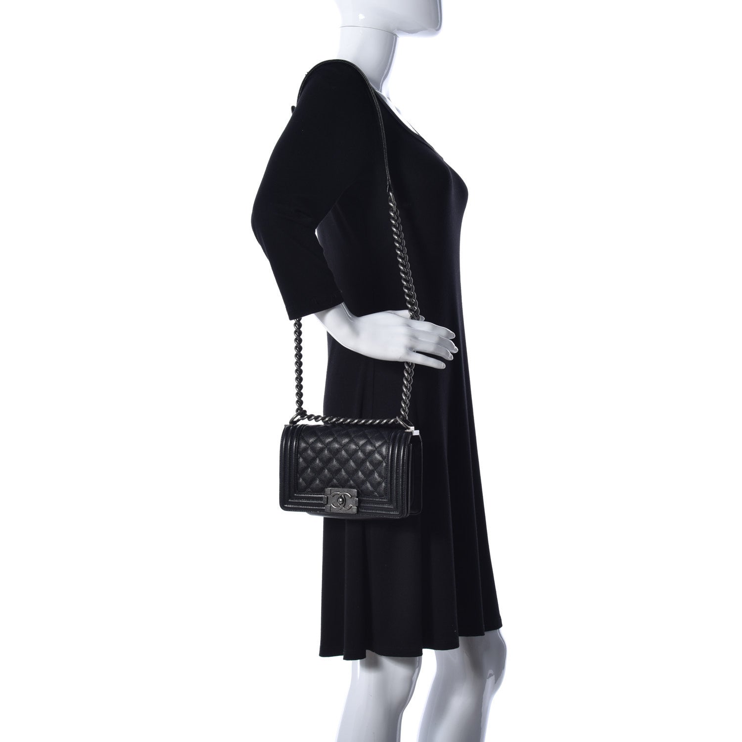 Chanel Caviar Quilted Small Boy Flap Black 2 of 17