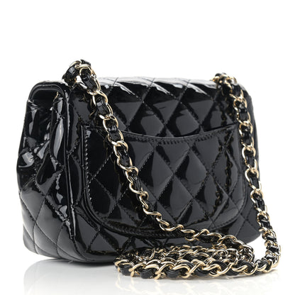 Chanel Patent Calfskin Quilted Mini Square Flap Black 3 of 9