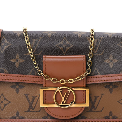 Louis Vuitton Reverse Monogram Dauphine Chain Wallet Brown 7 of 9
