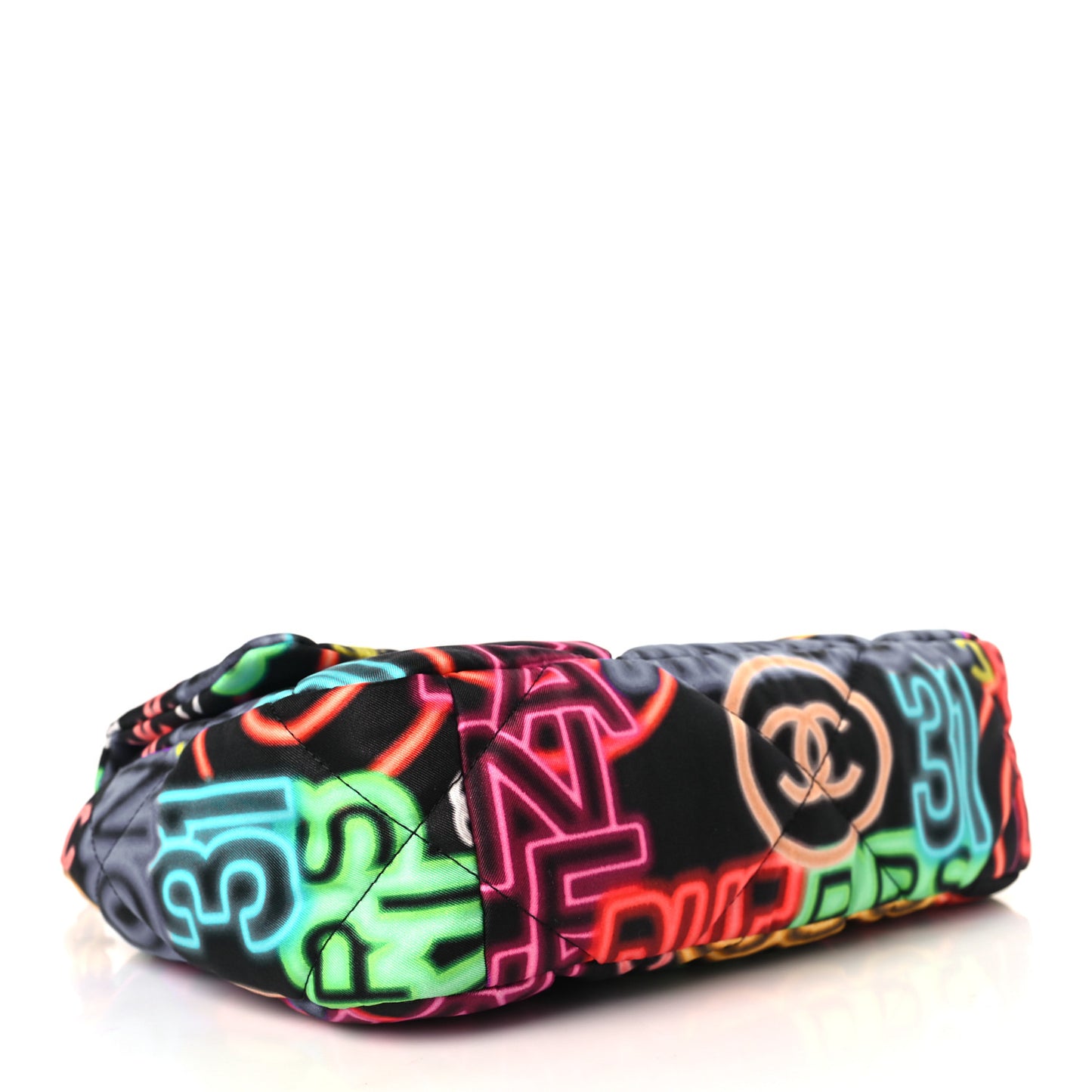 Fabric Printed Medium Chanel 19 Flap Black Multicolor