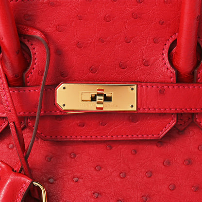 Hermes Deposit -  Ostrich Birkin 30 Rouge Vif 7 of 9
