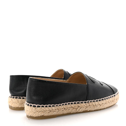 Chanel Lambskin CC Espadrilles 37 Black 5 of 11