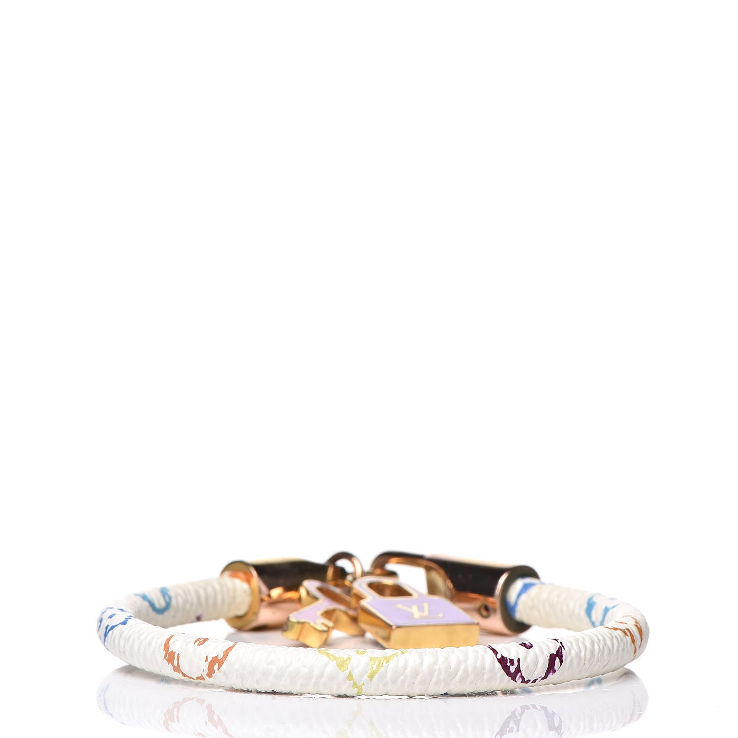 Louis Vuitton Monogram Multicolor Luck It Bracelet 19 White 3 of 4