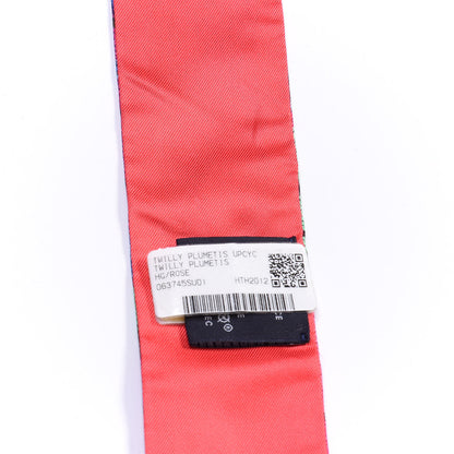 Hermes Silk Plumetis Twilly Rose 3 of 3