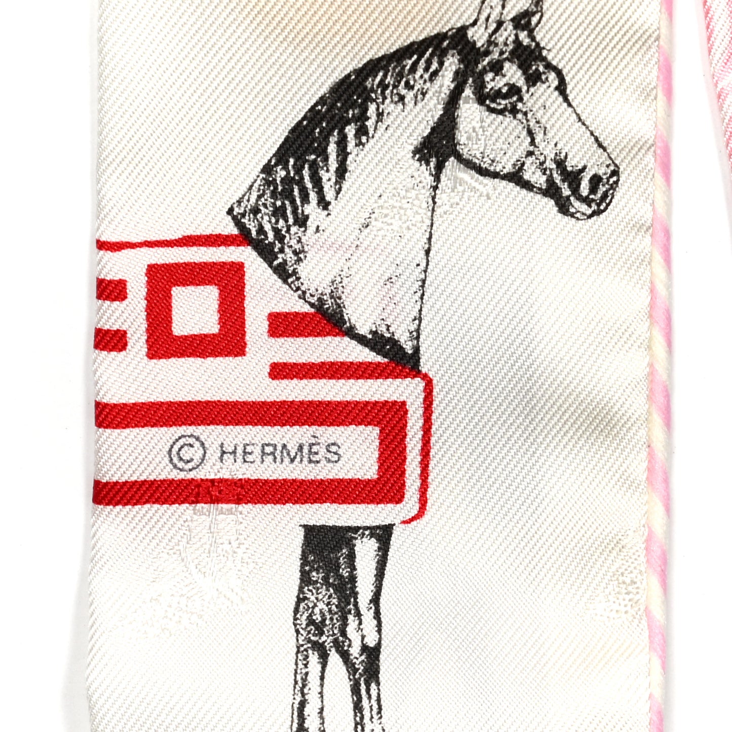 Silk Garde Robe Pop Charms Twilly White Multicolor