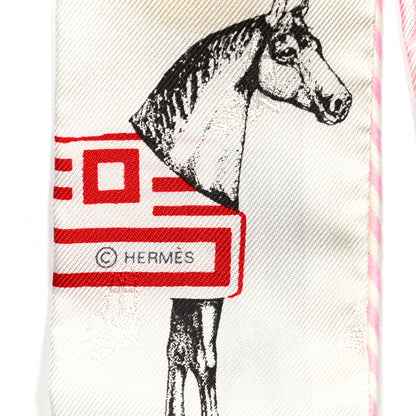 Hermes Silk Garde Robe Pop Charms Twilly White Multicolor 3 of 4