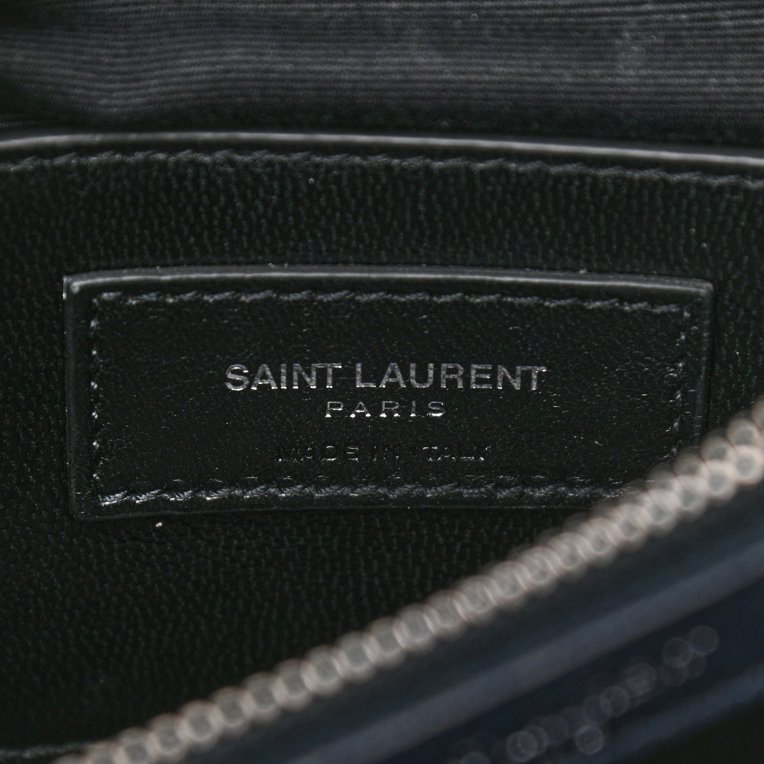 Saint Laurent Sheepskin Matelasse Chevron Monogram Medium College Bag Deep Marine 7 of 10