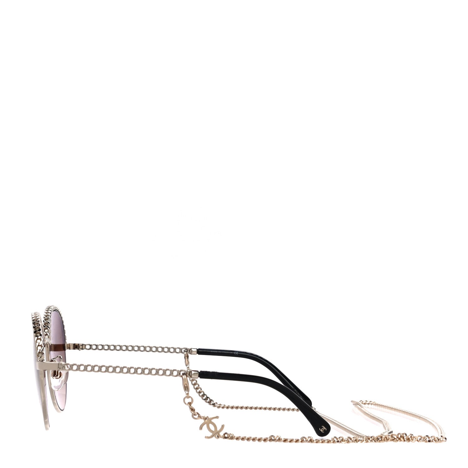 Chanel Chain Pantos Sunglasses 4242 Gold Brown 3 of 8