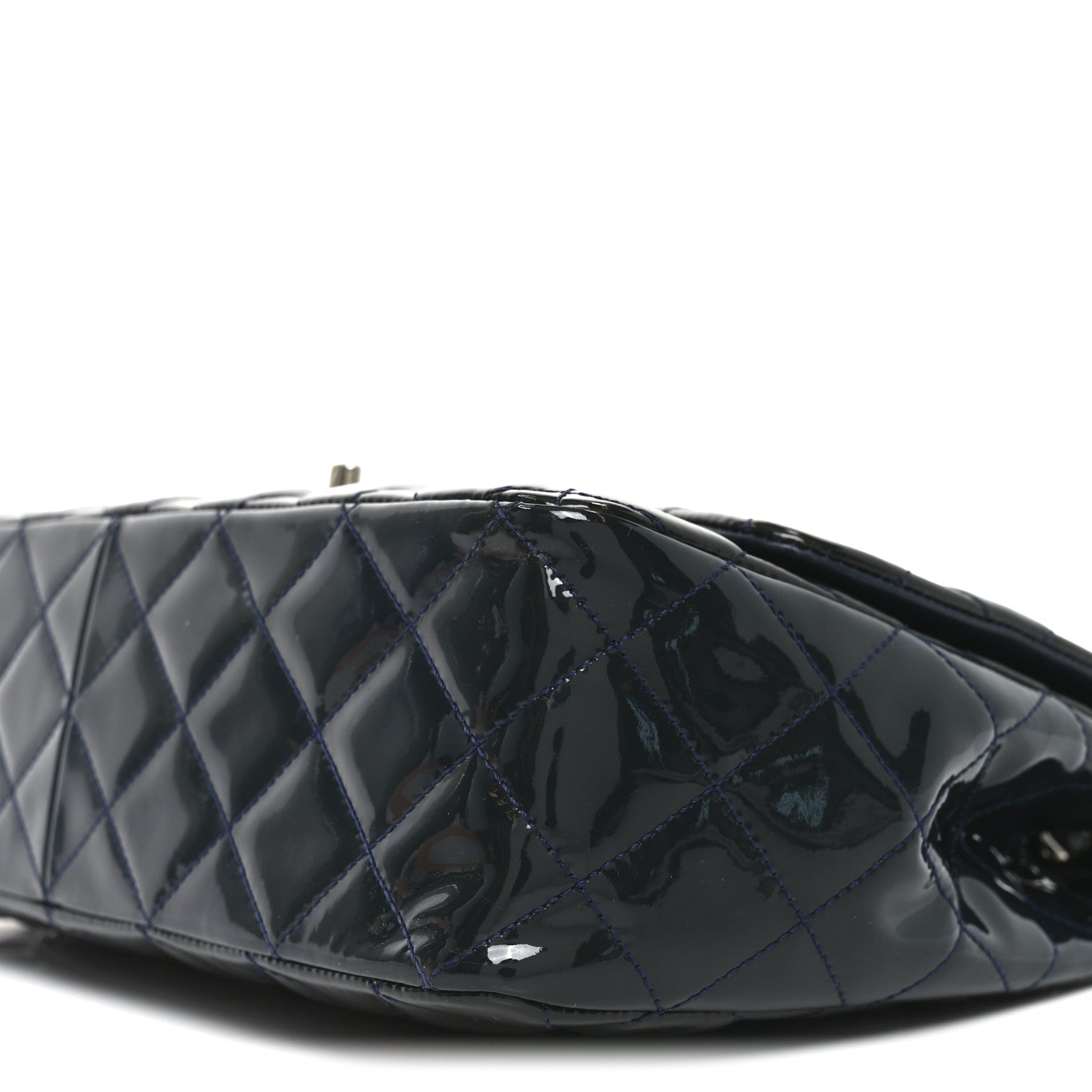 Chanel Patent Quilted Jumbo Single Flap Navy 10 of 10