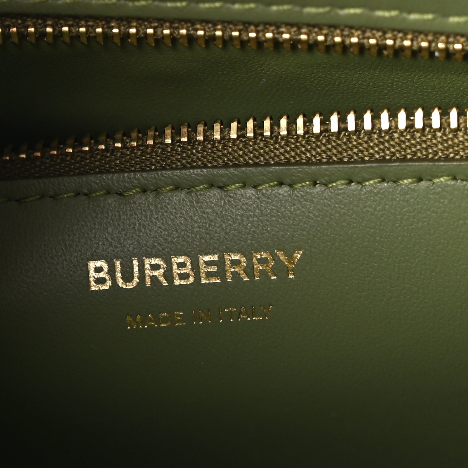 Burberry Grained Calfskin Mini Frances Tote Spruce Green 5 of 8