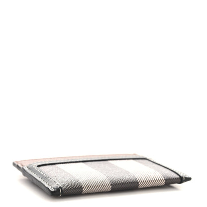 Burberry E-Canvas Calfskin Sandon Check Card Case Dark Birch 4 of 6