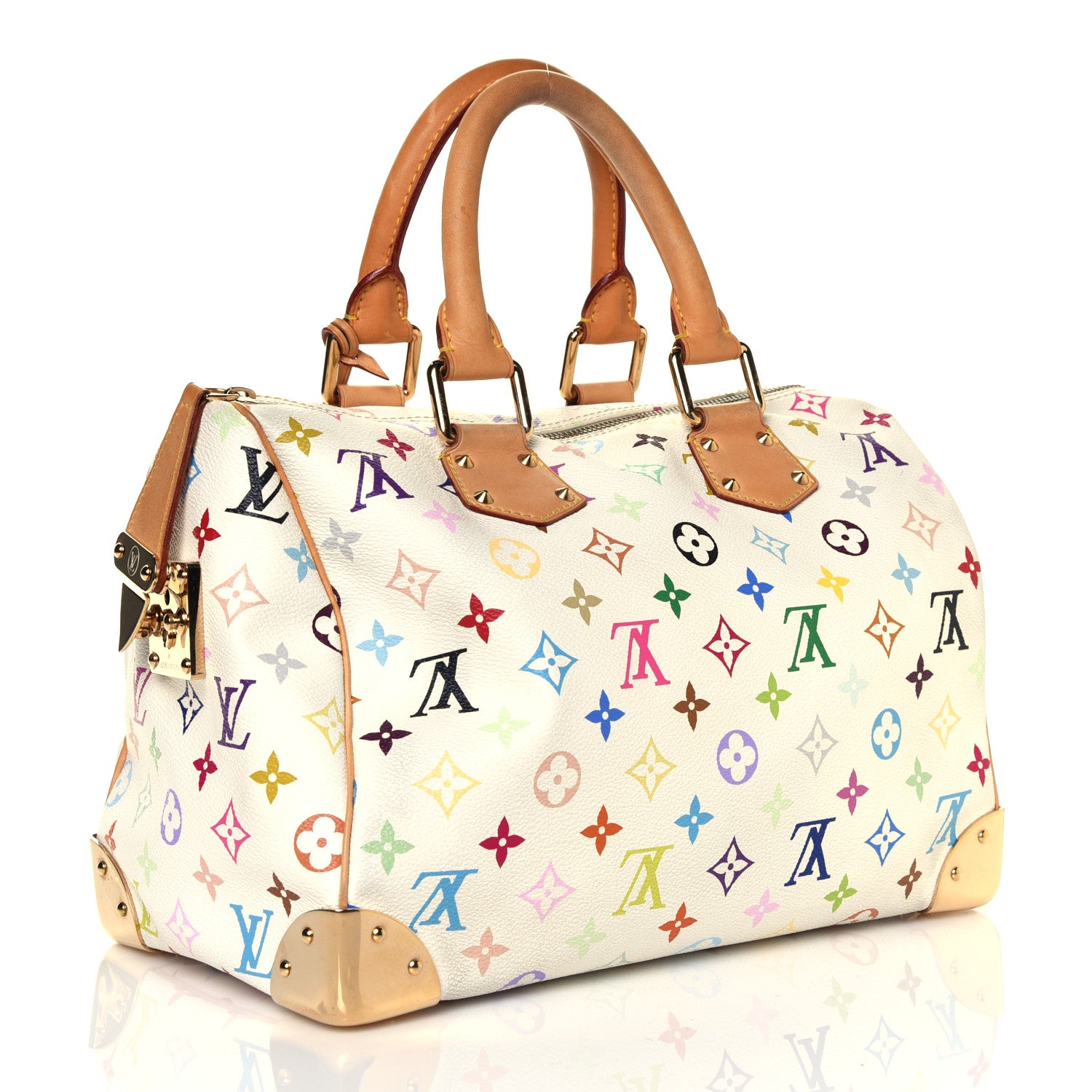 Louis Vuitton Monogram Multicolor Speedy 30 White 4 of 16