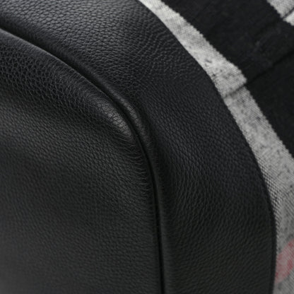 Burberry Overdyed Canvas Mega Check Drifton Backpack Black 10 of 10