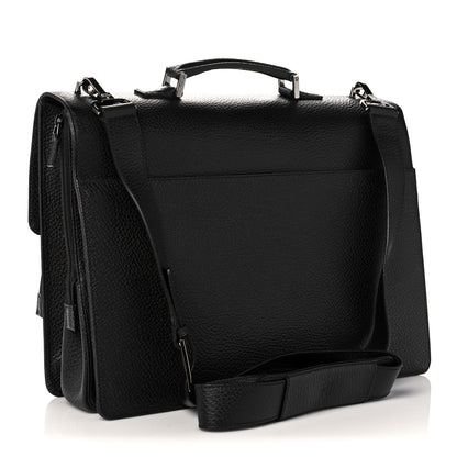 Gucci Calfskin Flap Briefcase Black 3 of 9