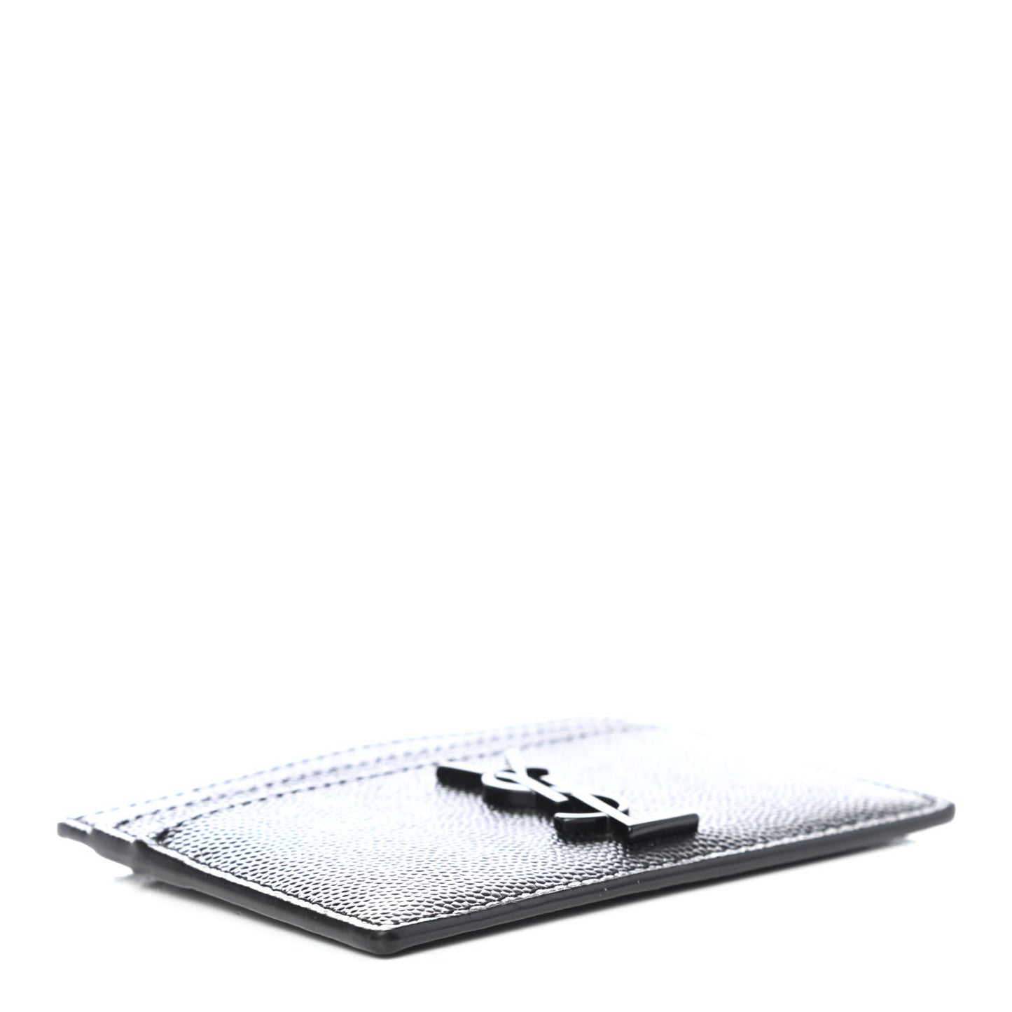 Grain De Poudre Monogram Credit Card Case Black