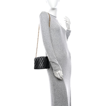 Louis Vuitton Lambskin Embossed Monogram Pochette Coussin Black 2 of 10