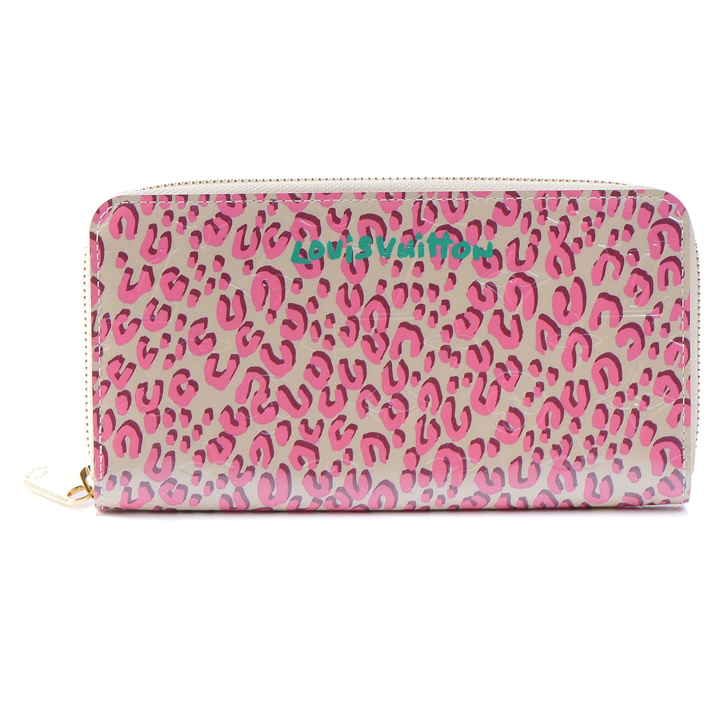 Leopard Zippy Wallet Blanc Corail