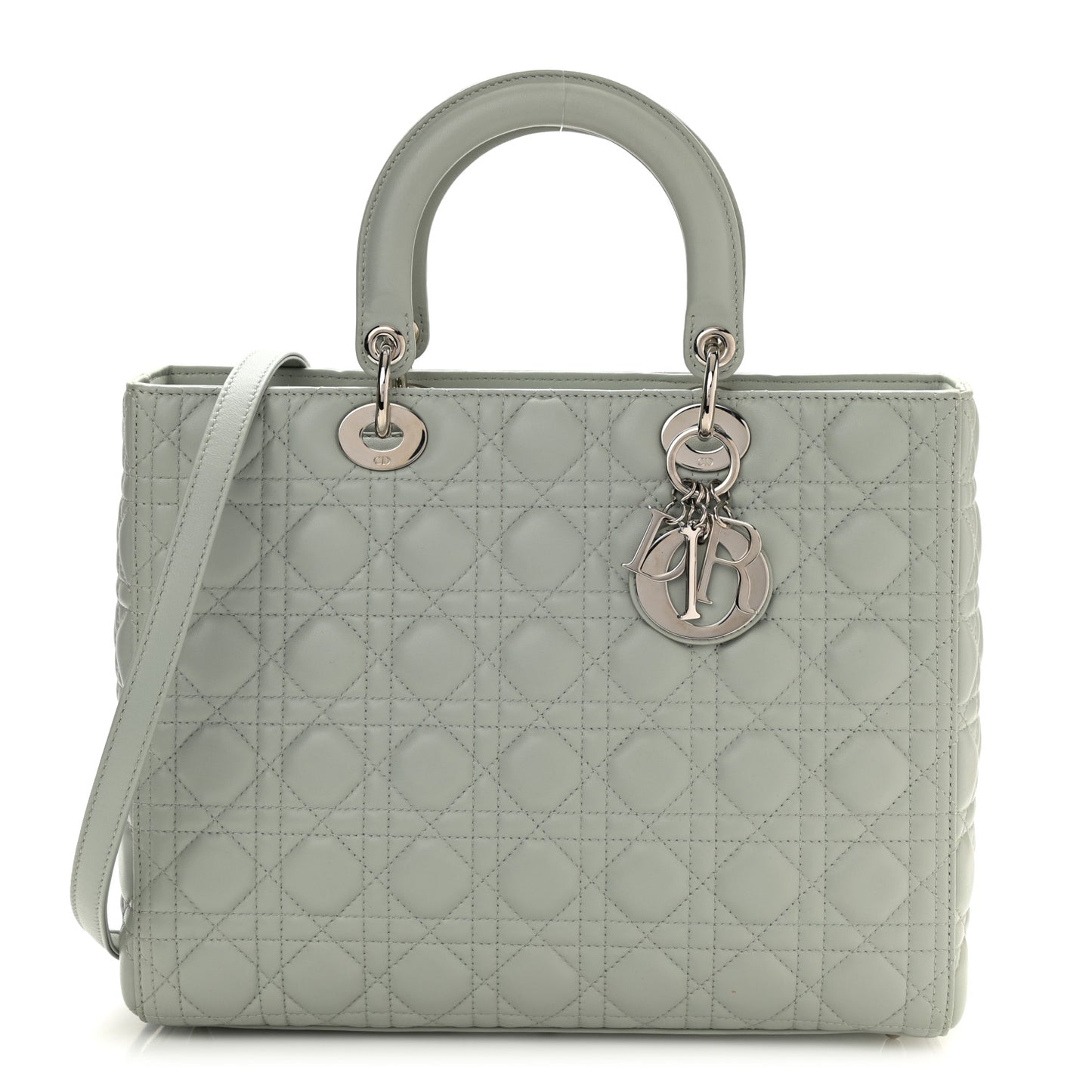 Lambskin Cannage Large Lady Dior Light Green