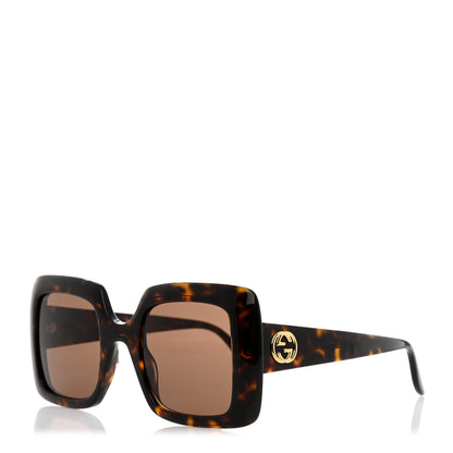 Gucci Acetate Square Frame Sunglasses GG0896S Tortoise 1 of 8