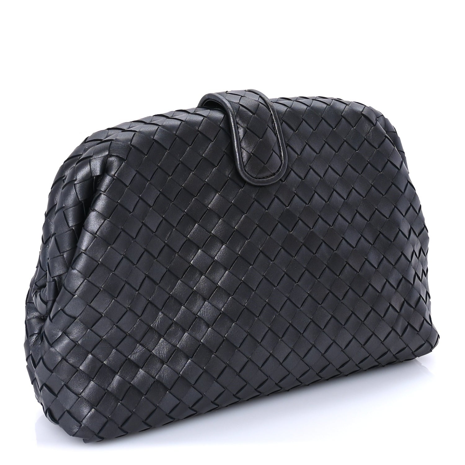 Bottega Veneta Nappa Intrecciato The Lauren 1980 Clutch Argento Ossidato 3 of 7