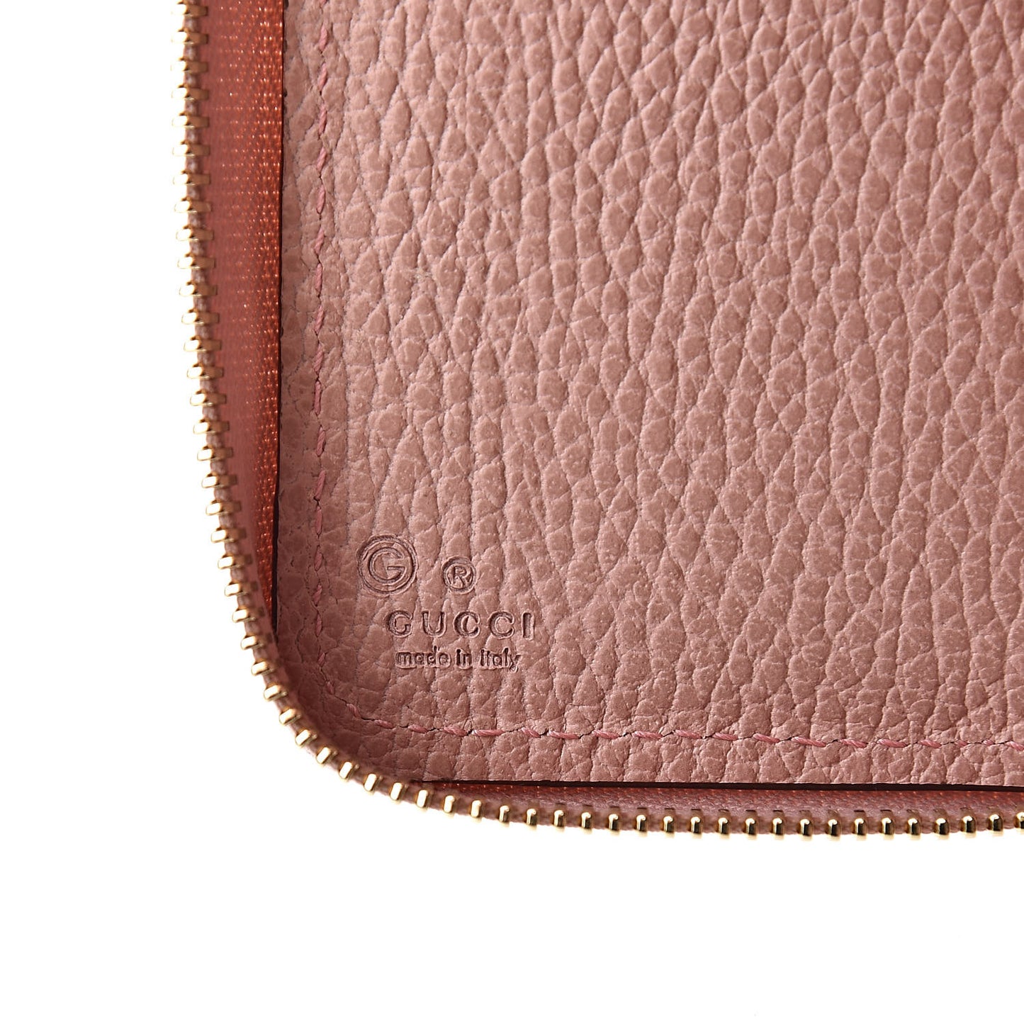 Dollar Calfskin Medium GG Zip Around Wallet Soft Pink
